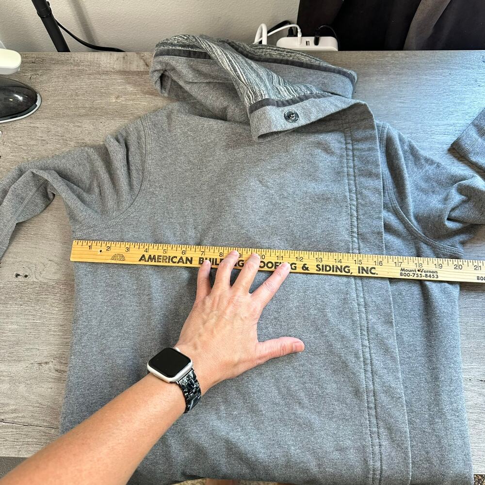 lululemon athletica Gray Sweatshirt with Striped Collar - Picture 5 of 6